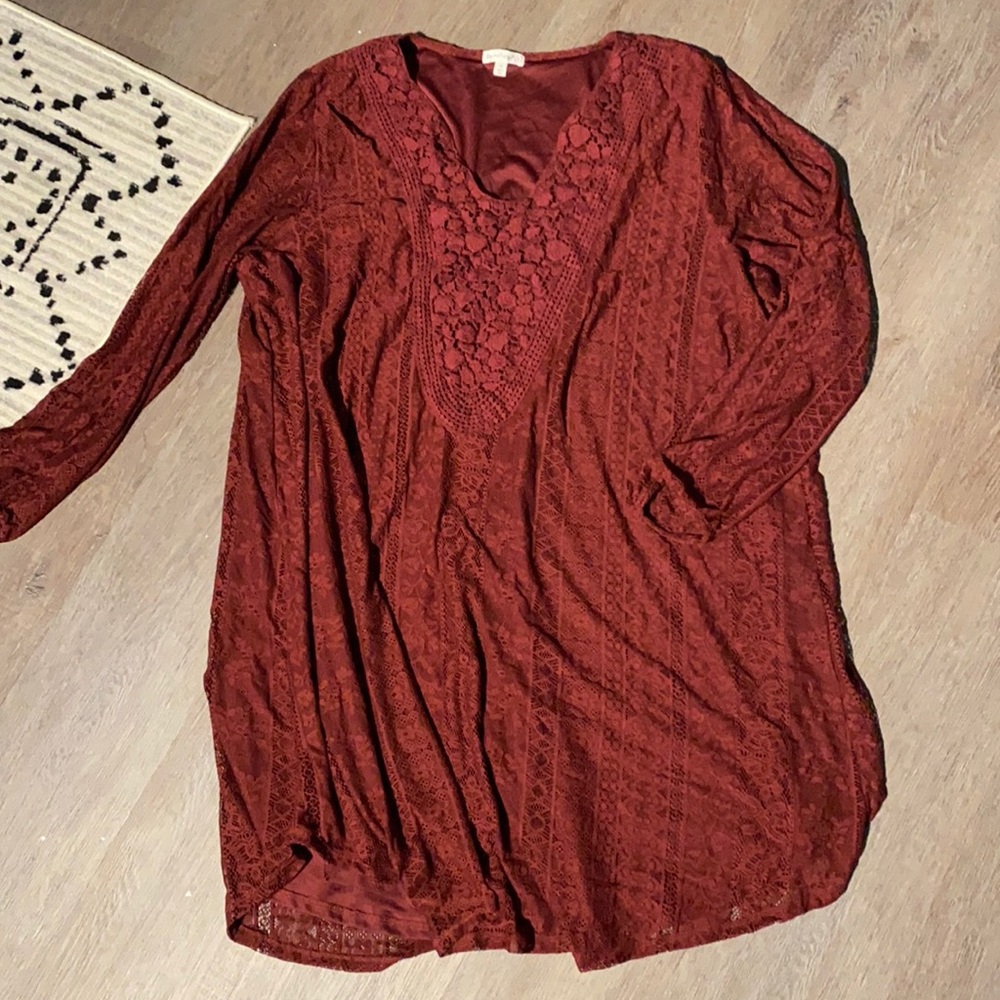 Long sleeve  lace dress